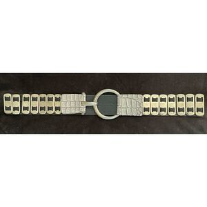 Sandy Dufler Adjustable Leather Hook Woman Belt Size L